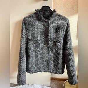 💕 Women's💕 Gray Textured Tweed Blazer
